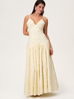 Adoore Leon Dress In Yellow Bow